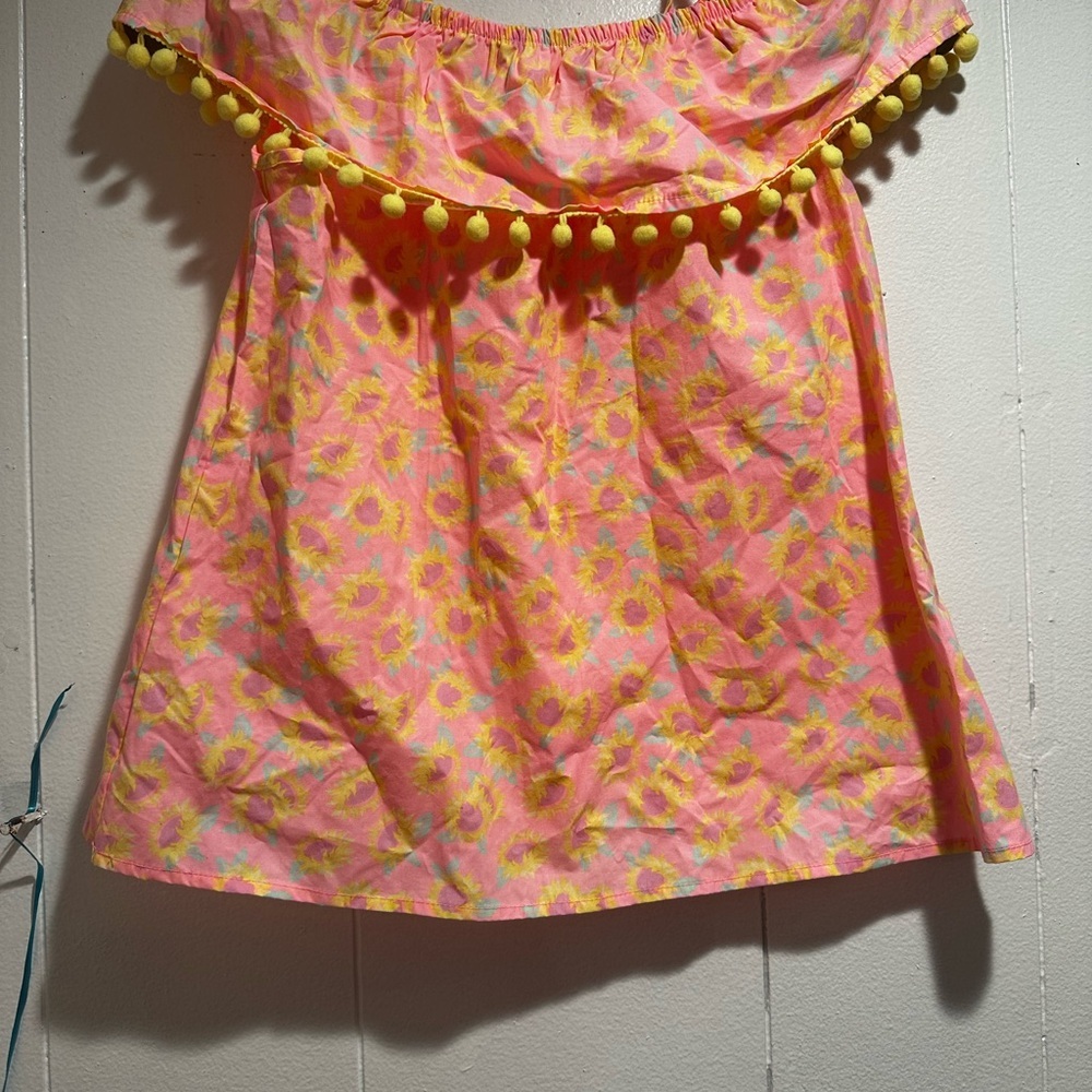 Tommy Bahama Pink and Yellow Kids Blouse